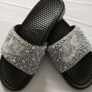 bling adidas slides